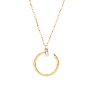 Cartier Juste un Clou Pendant Necklace 18K Yellow Gold with Diamonds